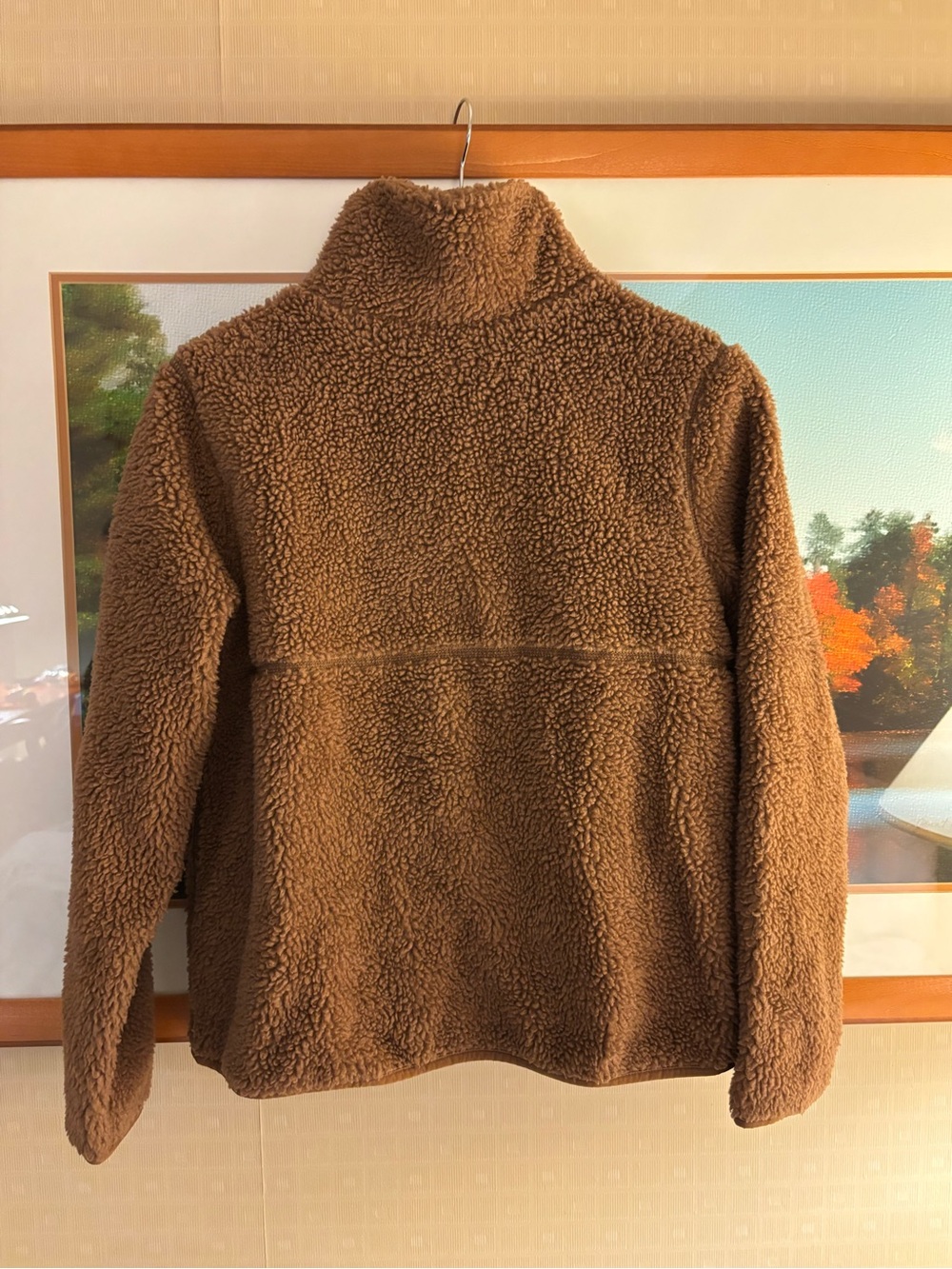 L.L. BEAN Women’s Brown Sherpa Snap-Front Pullover Size Small - Picture 8 of 9